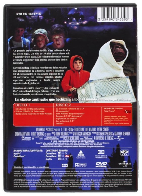 E.T. El Extraterrestre DVD