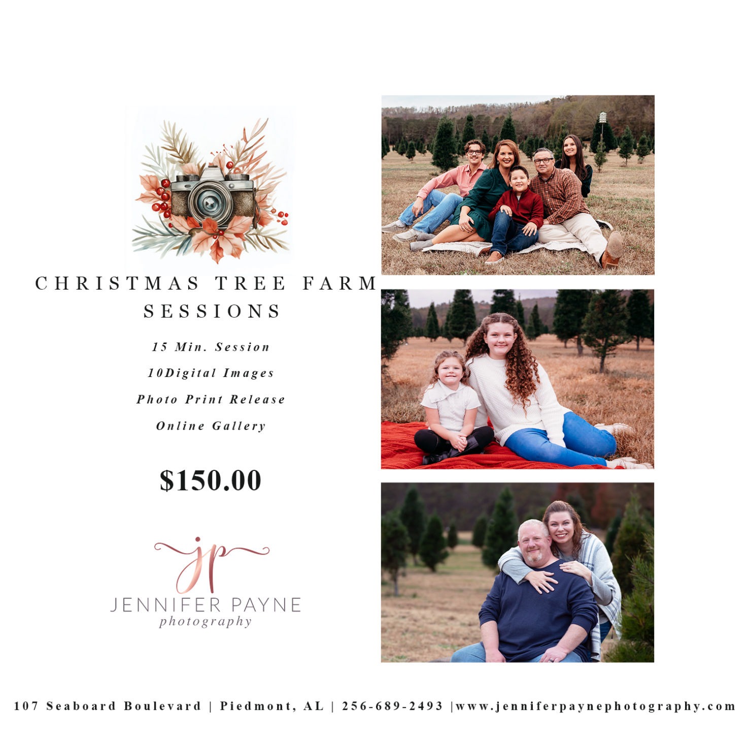 Christmas Tree Farm Photography Sessions 