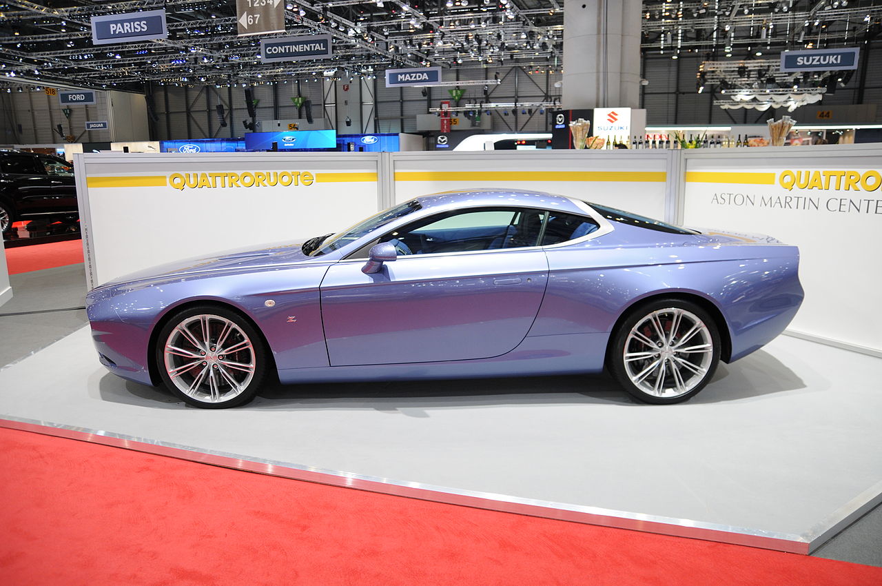 Aston Martin DBS Coupe Zagato Centennial side view.