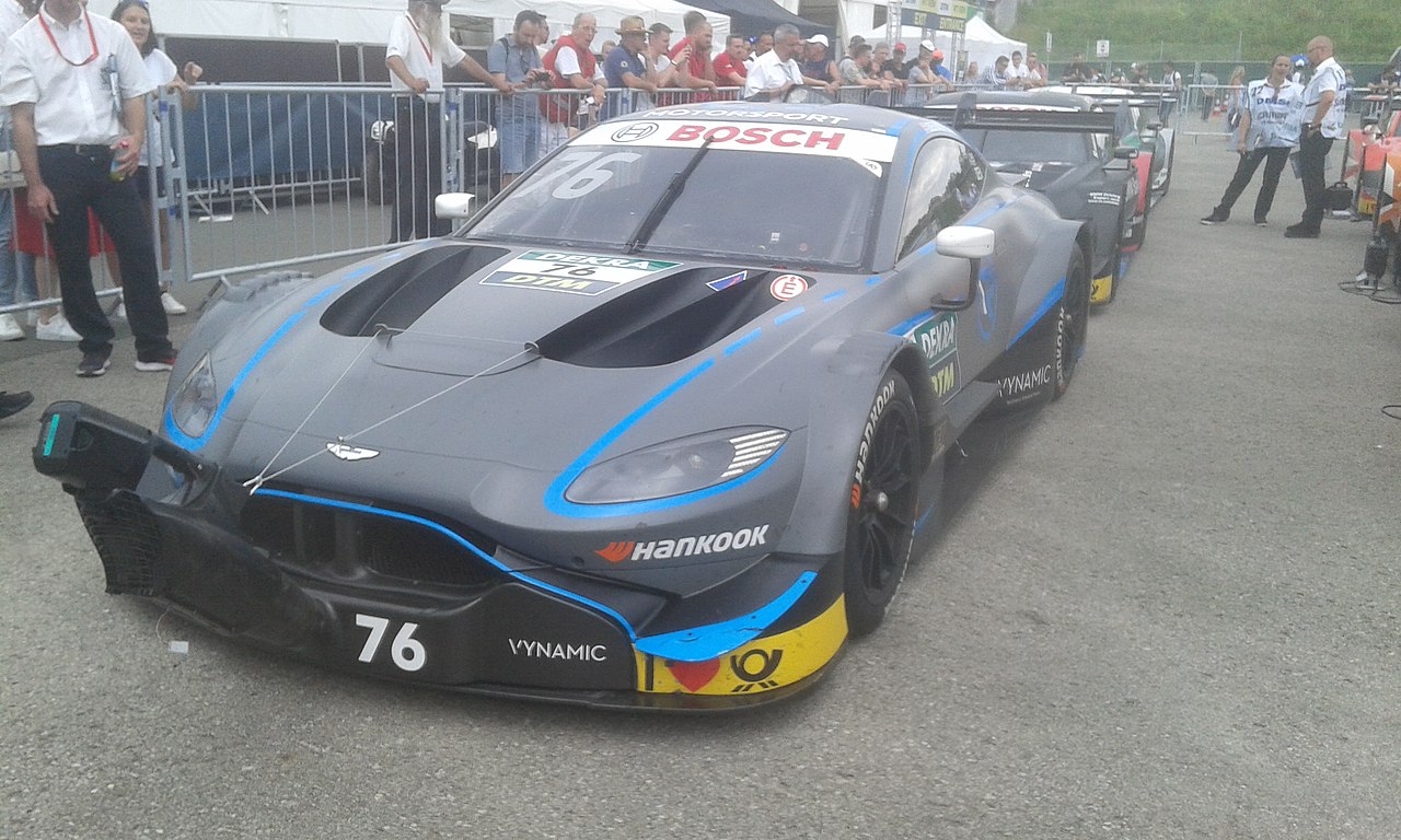 Aston Martin Vantage DTM at the Norisring parc fermé.