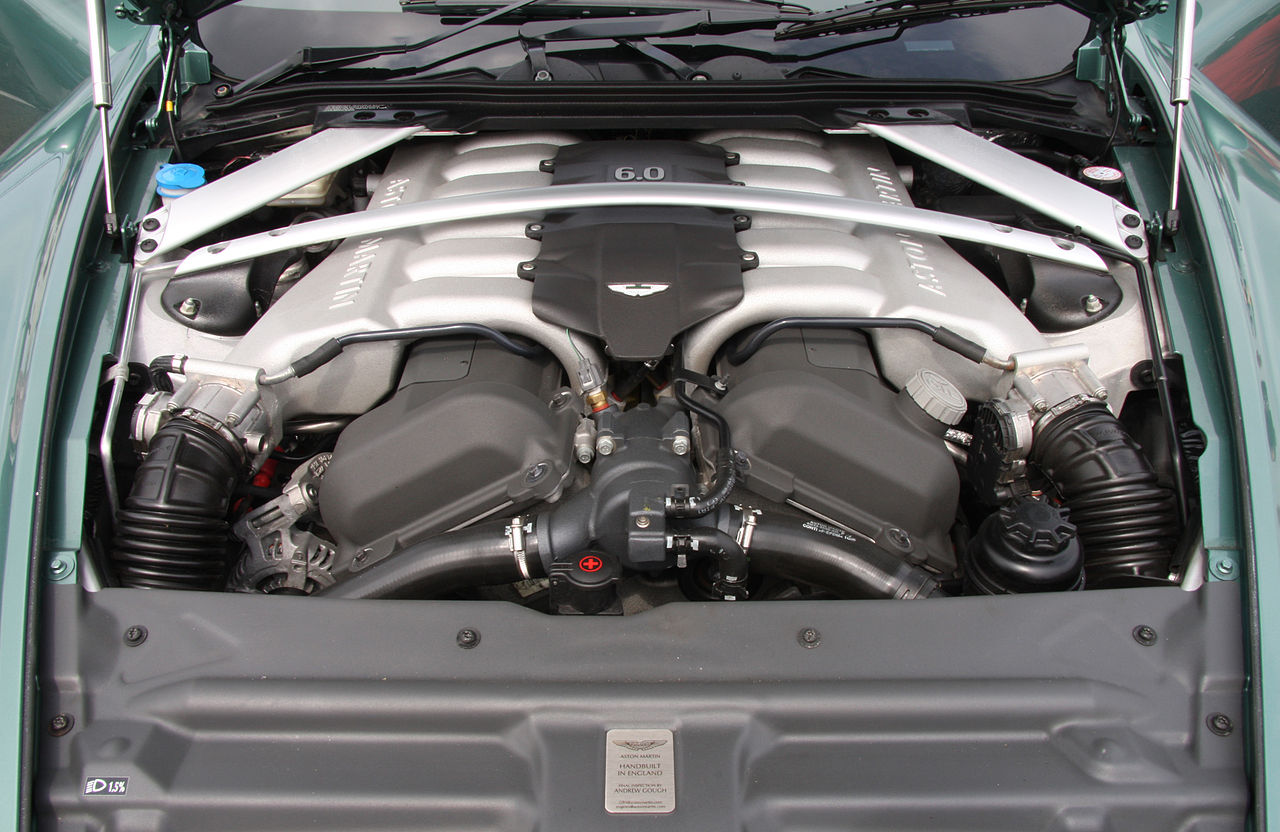 The 5.9-litre V12 engine.