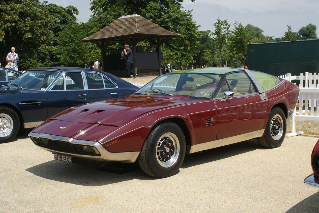 DBS V8 by Ogle Design (chassis number DBSV8/10381/RC) at Aston Martin's centennial celebration in July 2013.