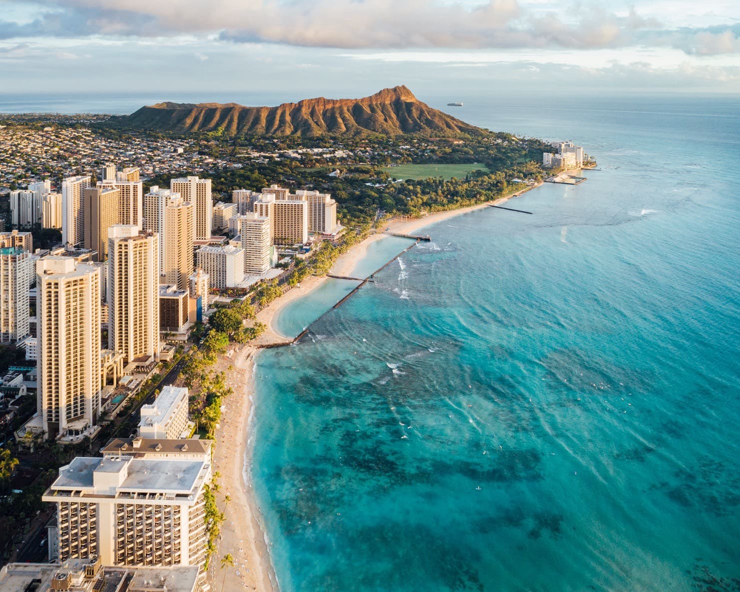 Waikiki and Diamond Head