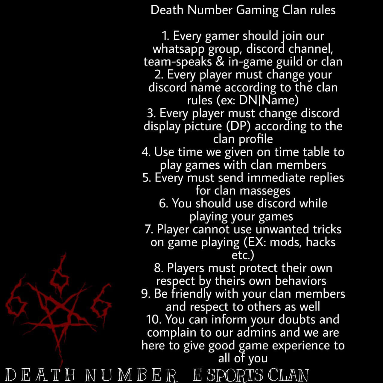 CLAN RULES