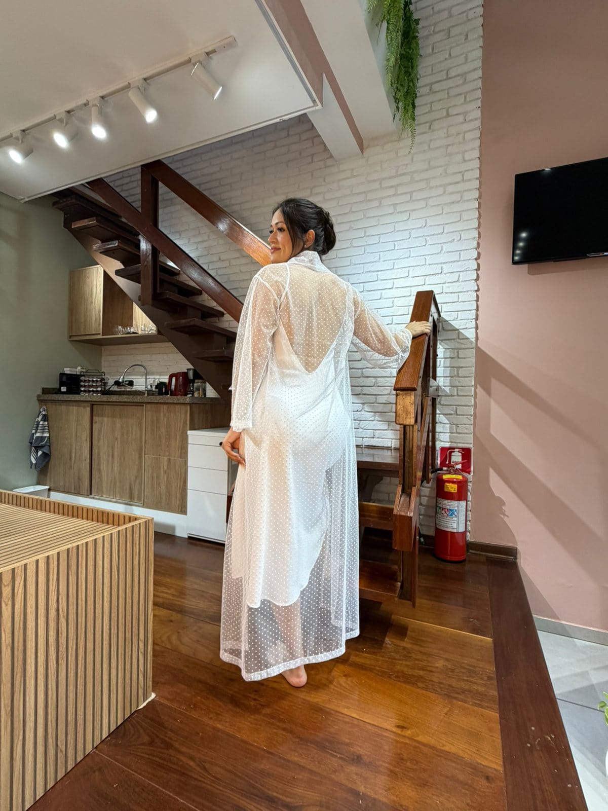 Robe em tule poá com camisola em crepe — Ateliê Taís Rocha