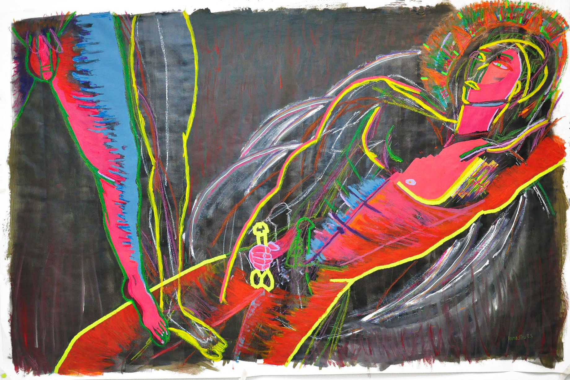 pintura dibujo pulsion de muerte lomastro luciano