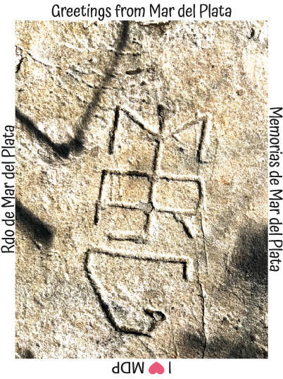 monumento natural tallas piedras mar del plata costa grafitti