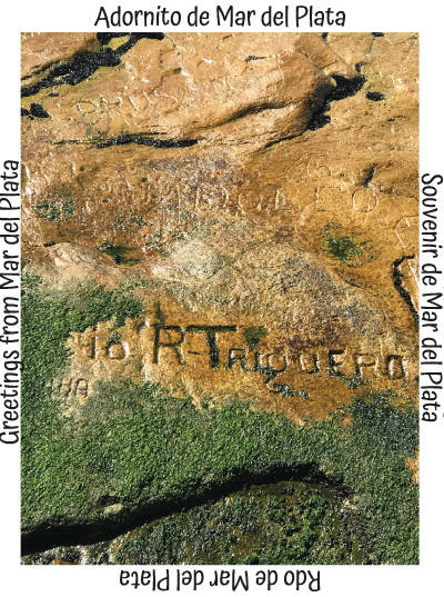 monumento natural tallas piedras mar del plata costa grafitti