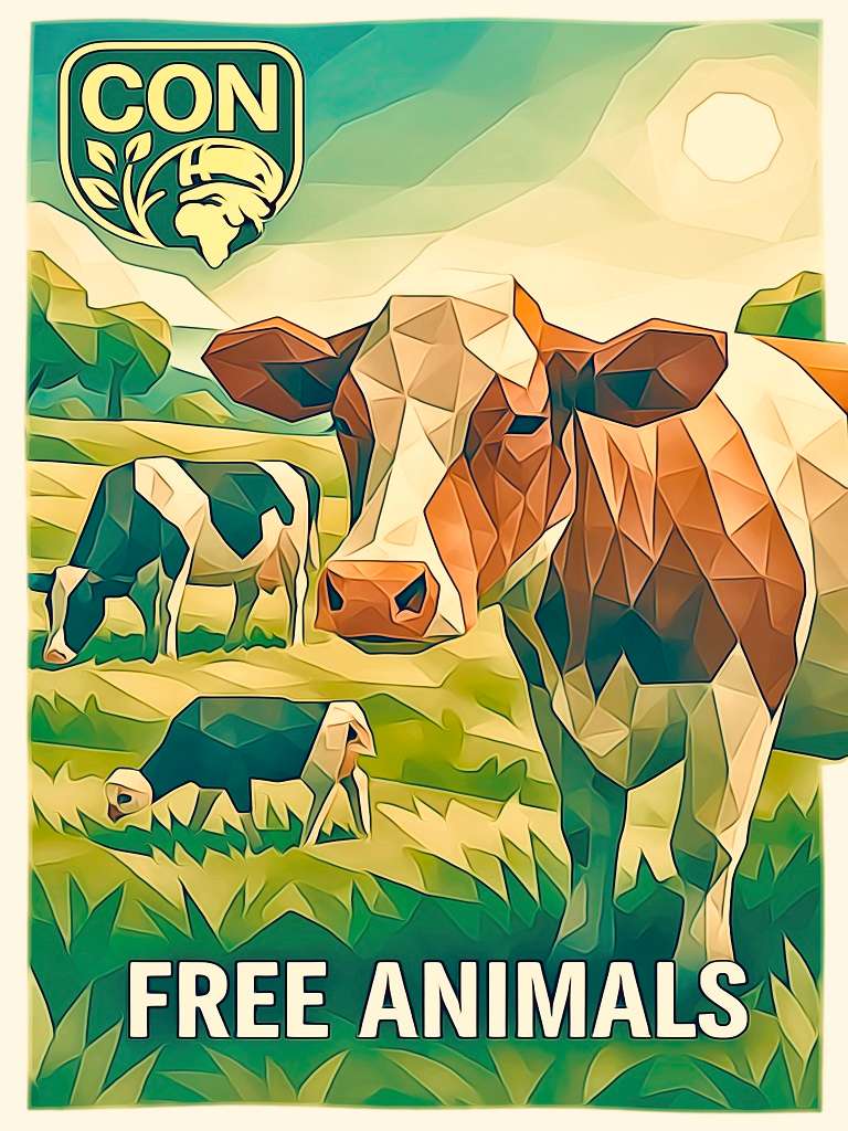 CON - Free Cows - Free life - Low Poly Collection