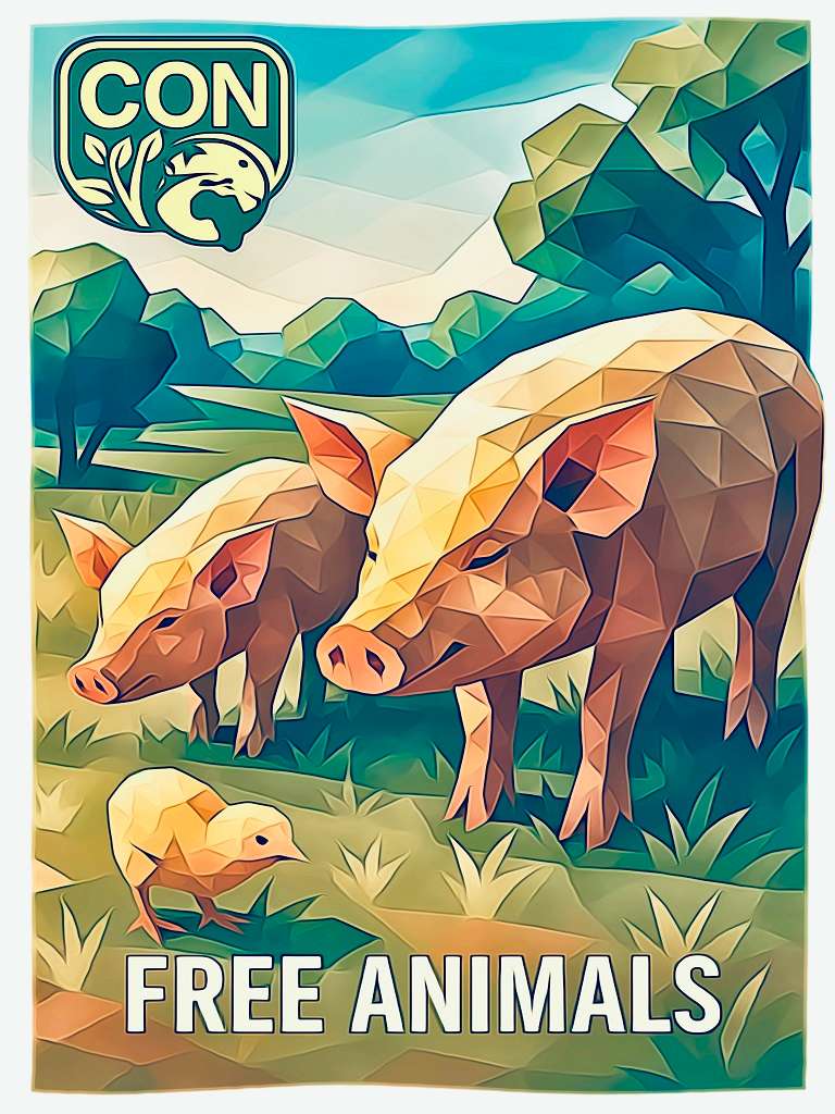 CON - Free Pigs - Free life - Low Poly Collection