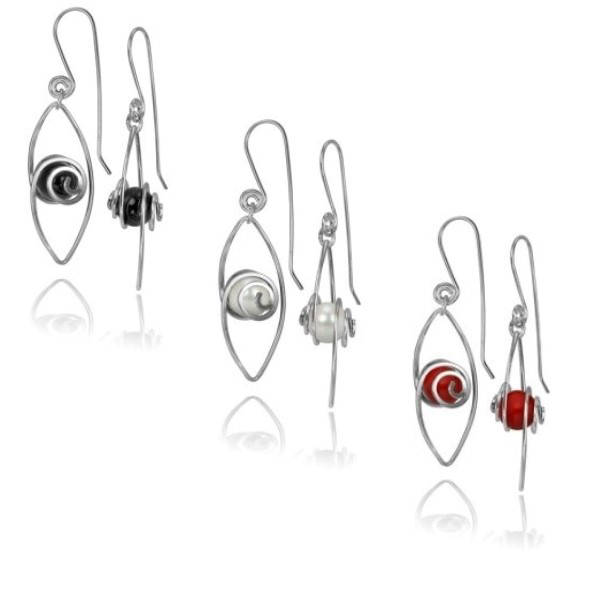 Spiral in Motion Sterling Silver Earrings