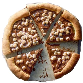 Sweet and Indulgent dessert pizza from the Wedgeman