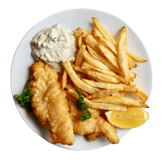 Fresh Local Sustaibly caught Fish and Chip from the Wedgeman