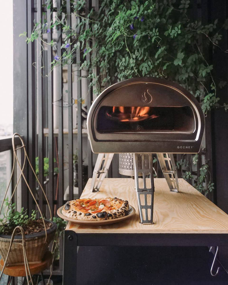  Roccbox de Gozney Horno de Pizza Portátil para Exteriores - Incluye Pala para Pizza de Calidad Profesional - Horno de Pizza de Leña y Gas - Con una Funda...