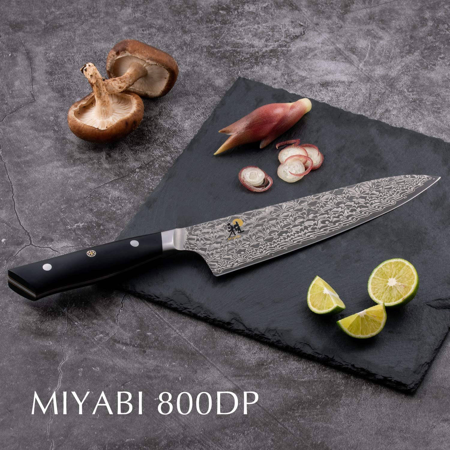 Miyabi Zwilling Serie 800DP Santoku Modello180 54487-181 Cuchillo para verduras con hoja de Damasco cm 18