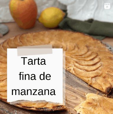 Receta de tarta fina de manzana de Paloma Colás Chef