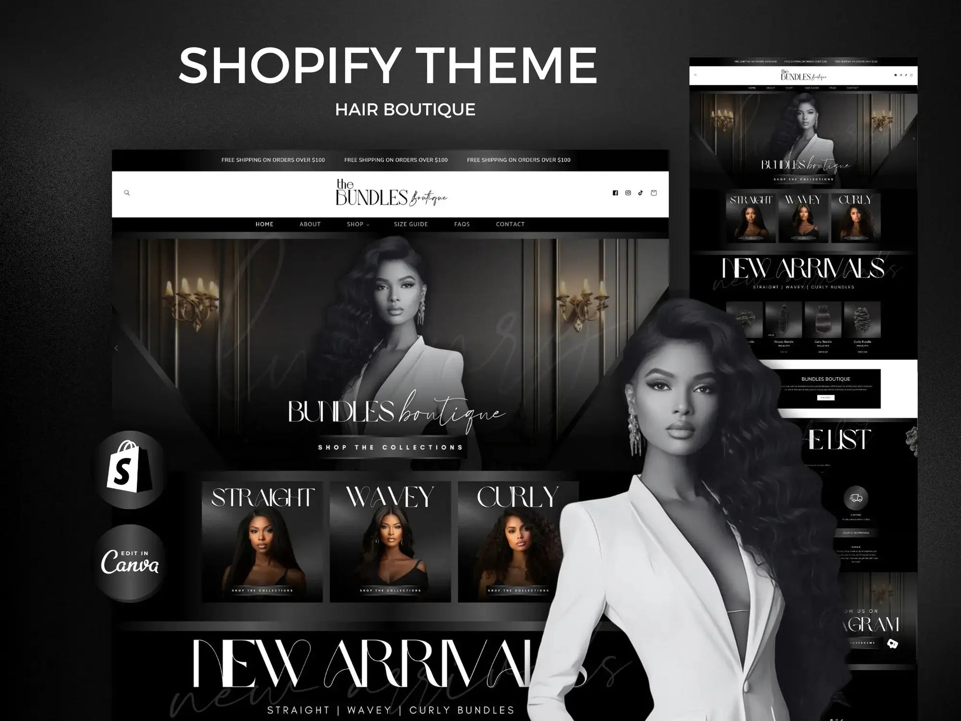 Boundless Boutique: Classy Black Hair Shopify Theme