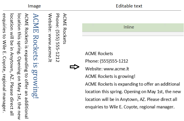 Optical character recognition example