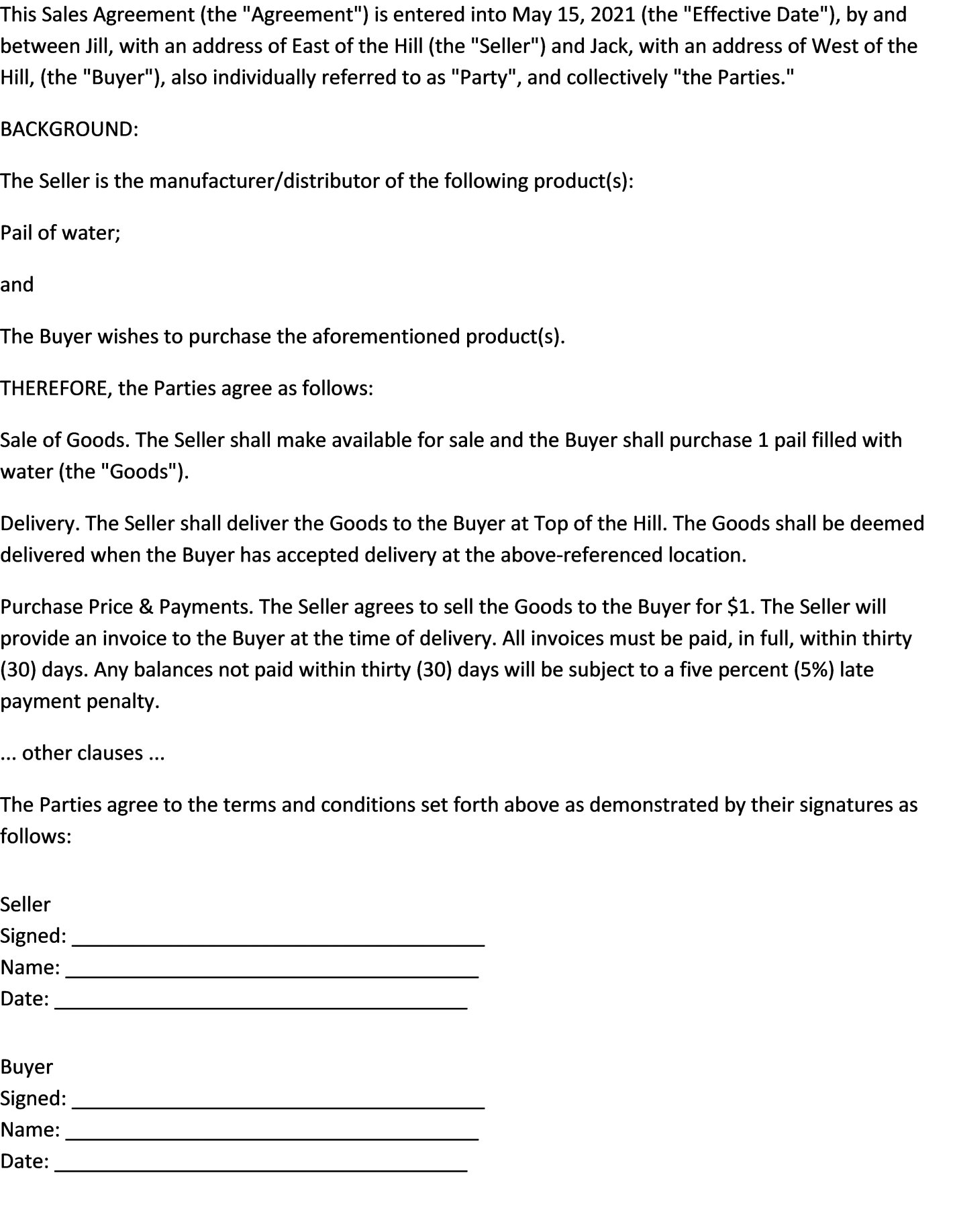 Invoice document Generated *.docx document for the invoice sample