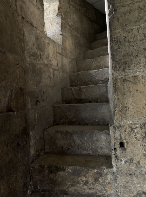 Stairs leading to the parapet walk