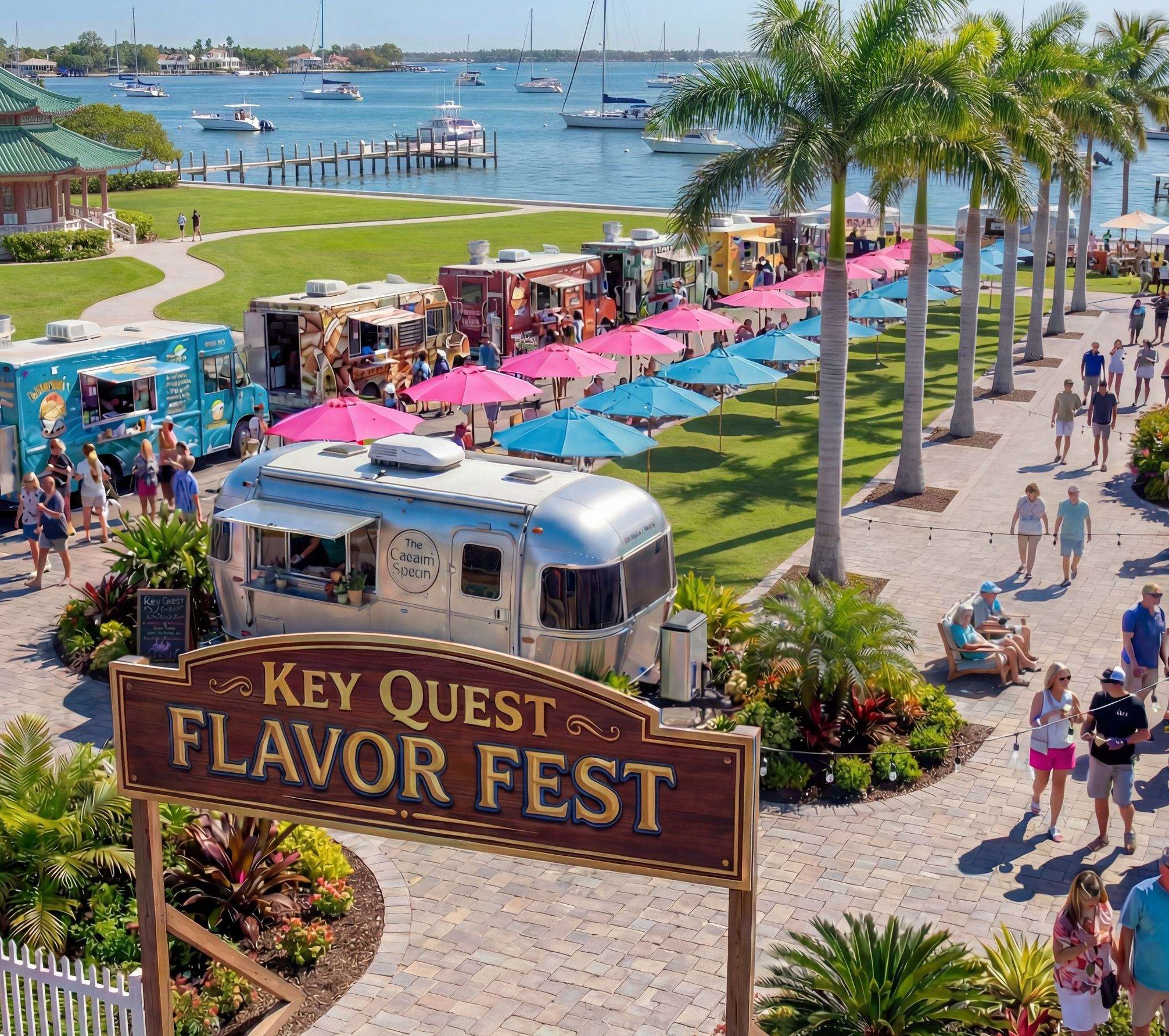 Food trucks at the Sarasota Key Quest Festival