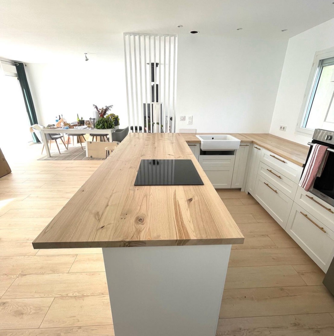 plan de travail cuisine bois massif 