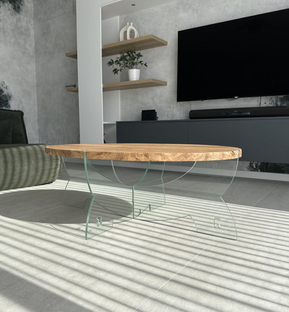 table-basse-chene-massif-brun-pied-verre