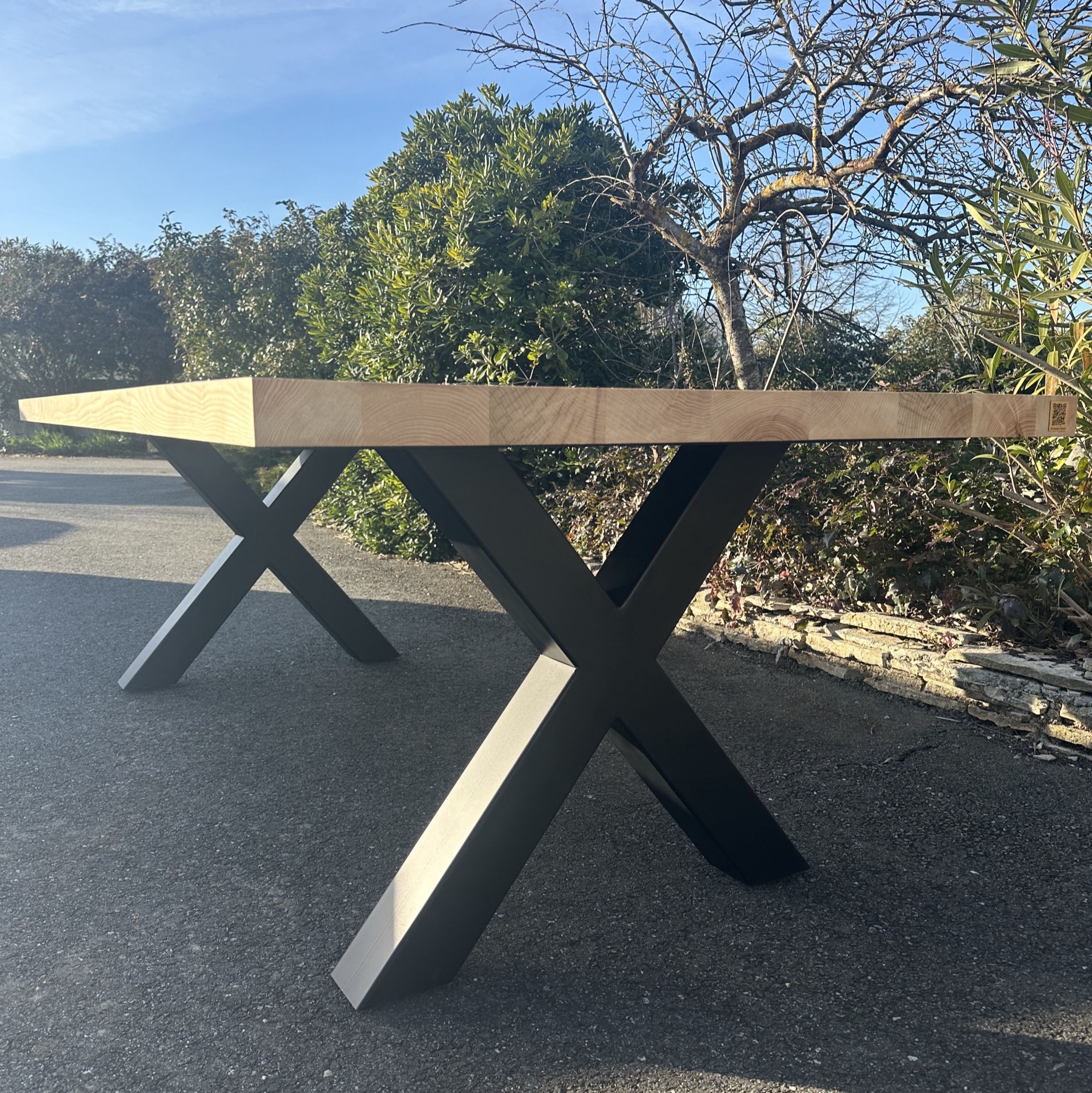 table-salon-frene-massif