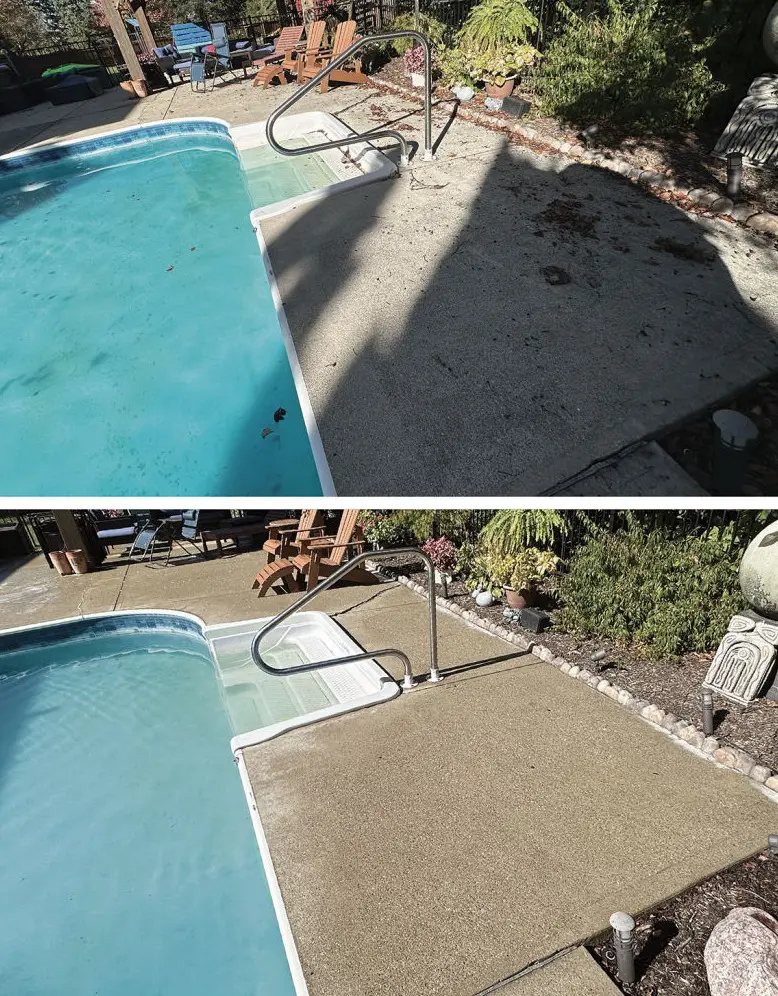 Sealed Concrete Pool Deck in Columbus Ohio