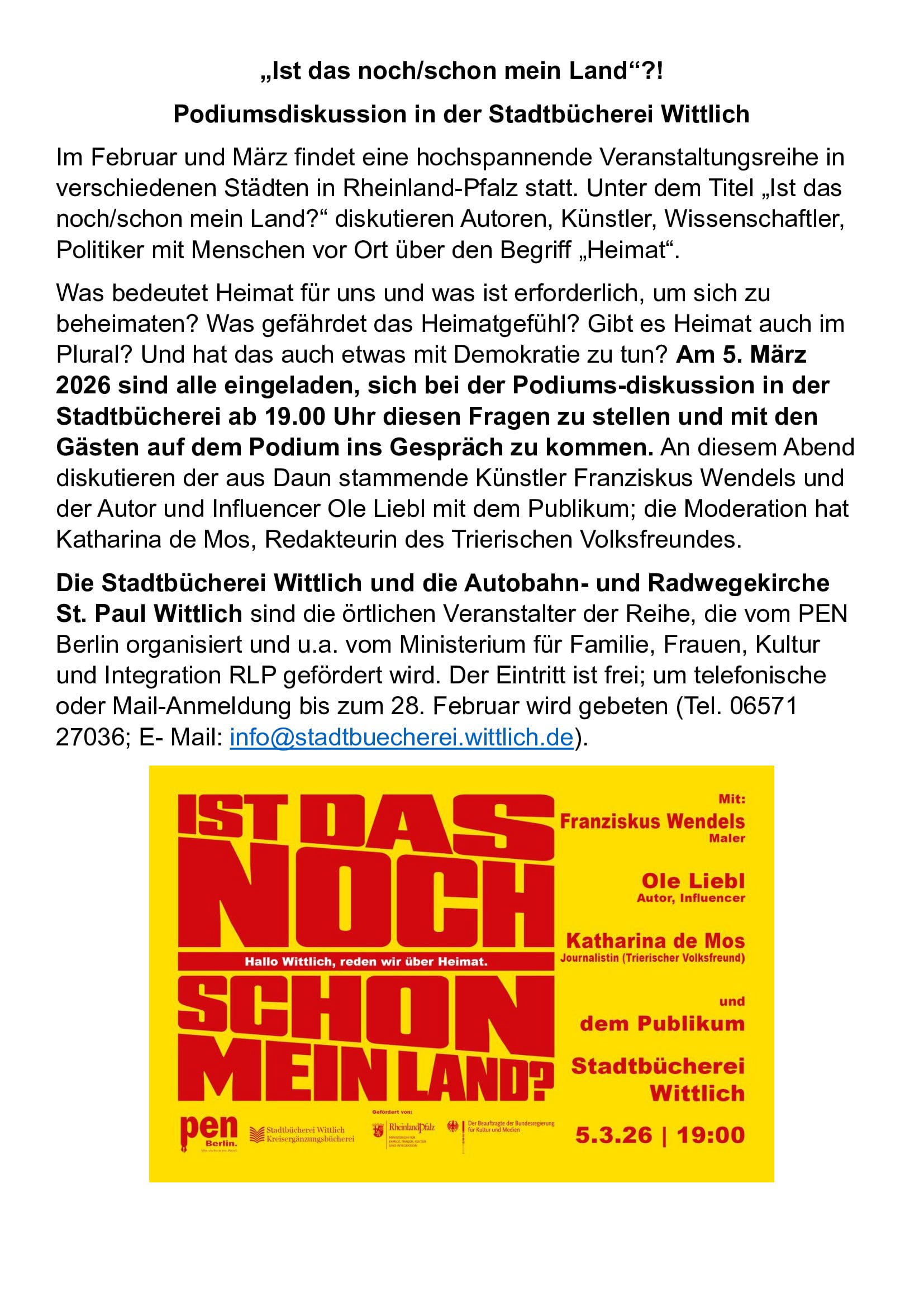 Einladung 05 Februar