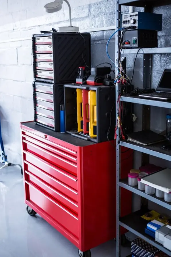 Tools Trolley, Workbenches and Tools Storage for Two Wheeler Garage 