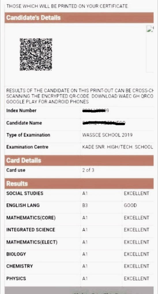 WEST AFRICAN EXAMINATION COUNCIL