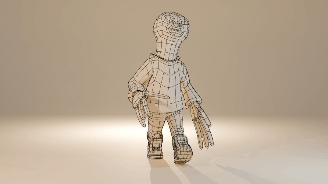 Mr. Pérez Walking Wireframe by Adrián Holguín