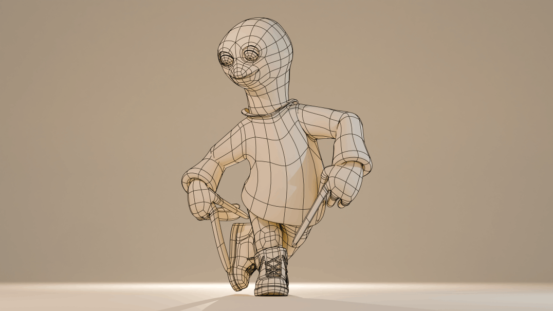 Mr. Pérez Showing Wireframe by Adrián Holguín