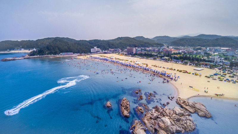 하조대 해수욕장 전경