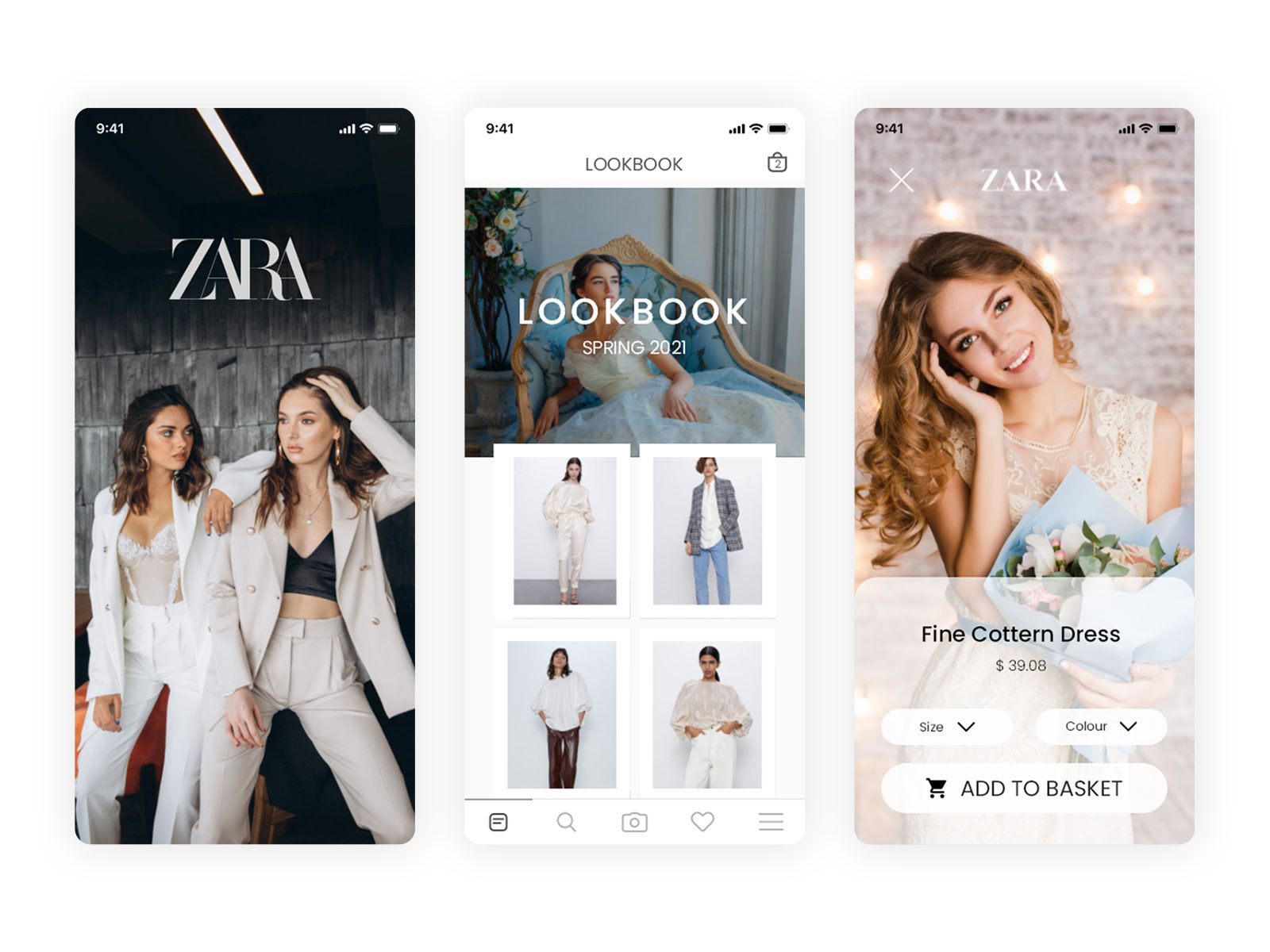Zara Shopping App UI Kit